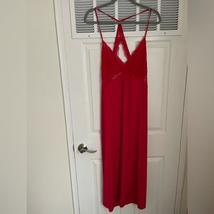 red nightgown